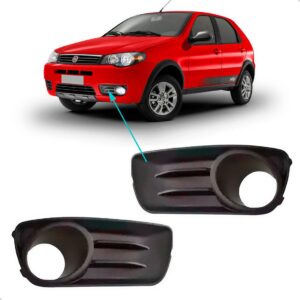 Par Moldura De Milha Palio Way 2016 17 A 2019 Preto Com Furo Preto Ambos Lados