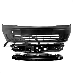 Kit Parachoque Alma + Painel E Molduras Corsa G2 2003 A 2007 Preto