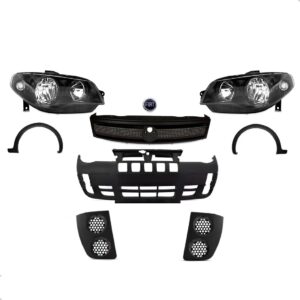Kit Parachoque E Moldura Strada Adventure 2004 2005 A 2007 Preto