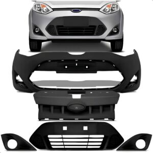 Kit Parachoque Com Grades Para Fiesta 2011 2012 2013 2014 Preto