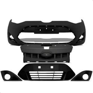 Kit Parachoque Com Grades Para Fiesta 2011 2012 2013 2014 Preto