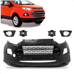 Kit Parachoque Dianteiro Completo Ecosport 2013 A 2016 Cinza Preto