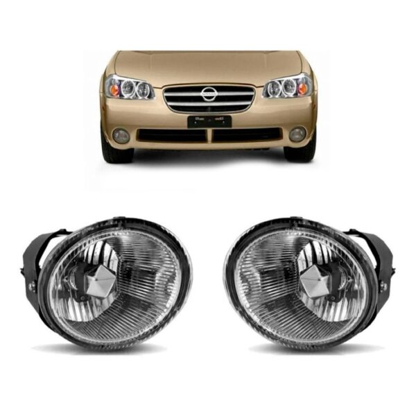 Par Farol De Milha Auxiliar Para Nissan Maxima 2000 A 2003 Transparente