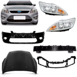 Kit Frente Focus 2009 2010 2011 2012 2013 Capo + Alma + Parachoque com Farol Cromado