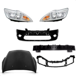 Kit Frente Focus 2009 2010 2011 2012 2013 Capo + Alma + Parachoque com Farol Cromado