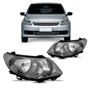 Kit Parachoque Gol Voyage G5 2008 2009 A 2012 Com Radiador Preto