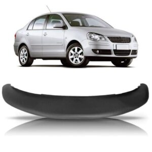 Kit Parachoque + Alma + Grade E Farol Polo 2007 2008 A 2012 Preto