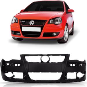 Kit Parachoque + Alma + Grade E Farol Polo 2007 2008 A 2012 Preto