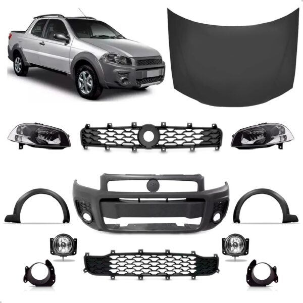 Kit Frente Completa Com Capo Strada Working 2014 2015 A 2019 Cinza-claro