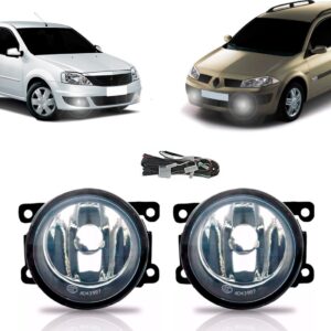 Kit Farol De Milha Auxiliar Scenic Logan Megane 2007 A 2010 Transparente