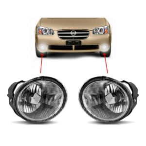 Farol De Milha Auxiliar Miha Para Nissan Maxima 2000 A 2003 Transparente Esquerdo - Motorista