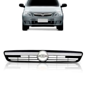 Grade Superior Corsa 2007 A 2012 Friso Cromado Sem Emblema Preto Fosco